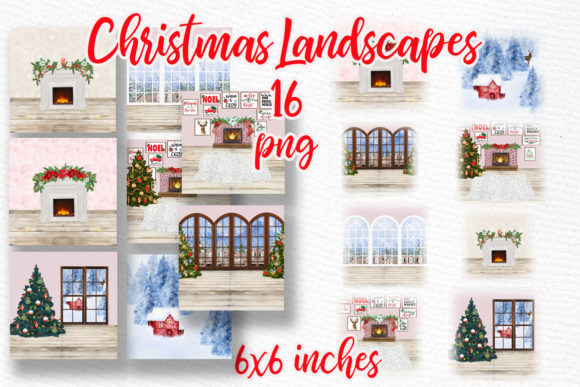 Christmas Backgrounds Winter Scenes Illustrations
