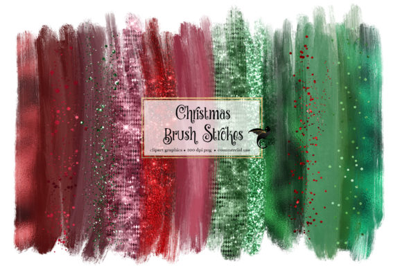 Christmas Brush Strokes Illustrations