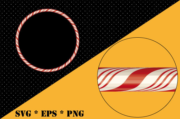 Christmas Candy Cane Frame Background