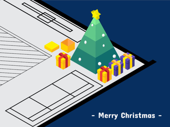 Christmas Tree Floor Plan Illustration