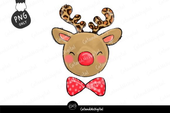 Deer Christmas Sublimation Illustrations