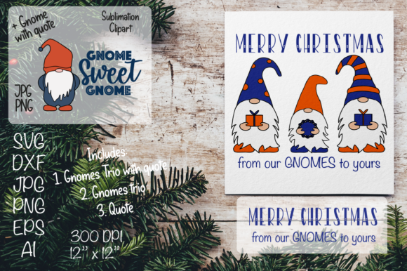 Merry Christmas from Our Gnomes to Yours Illustrations
