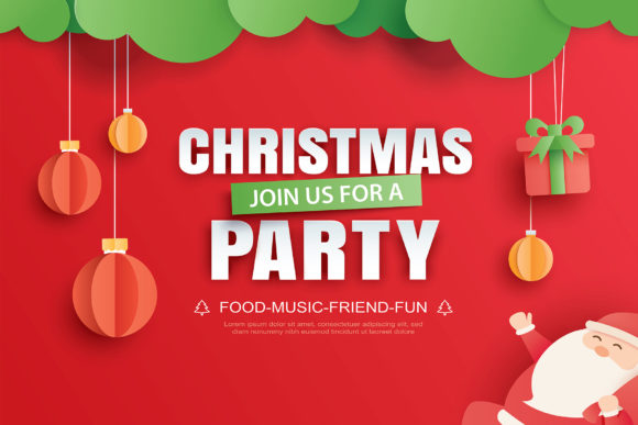 Merry Christmas Party Card 2 Illustrations